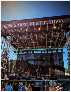 Broken Compass Bluegrass at the grandstand stage at 2023 High Sierra Music Festival photo by Sean Fagan
